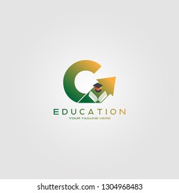 Education Logo template with initial C letter, vector logo for international school identity,Education logo, creative vector logo design,education icon,emblem shapes,illustration element