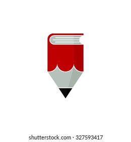 Education Logo Template. Library and book store logo design