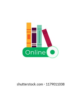 education logo template. Online courses,distance learning. Vector design
