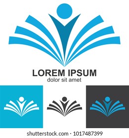 Education Logo Template. studying symbols. school logo design.
