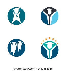 Education logo template vector icon