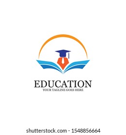 Education Logo Template Vector Icon Illustration Stock Vector (Royalty ...