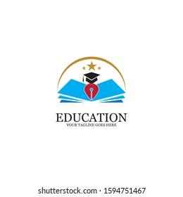 Education Logo Template vector icon illustration design