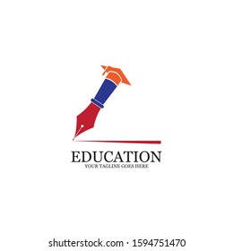 Education Logo Template vector icon illustration design