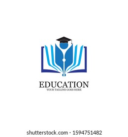 Education Logo Template vector icon illustration design