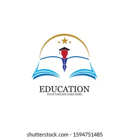 Education Logo Template vector icon illustration design