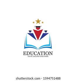 Education Logo Template vector icon illustration design