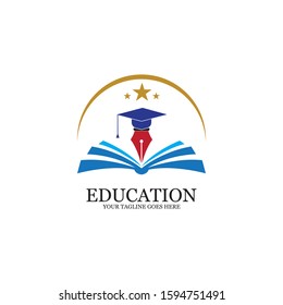 Education Logo Template vector icon illustration design