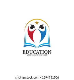 Education Logo Template vector icon illustration design
