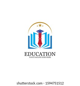Education Logo Template vector icon illustration design