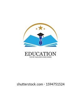 Education Logo Template vector icon illustration design