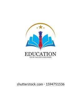 Education Logo Template vector icon illustration design