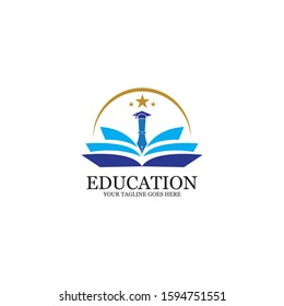 Education Logo Template vector icon illustration design