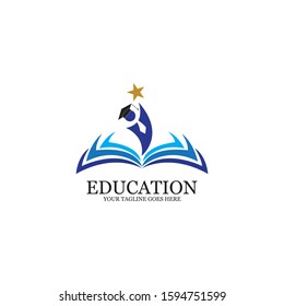 Education Logo Template vector icon illustration design