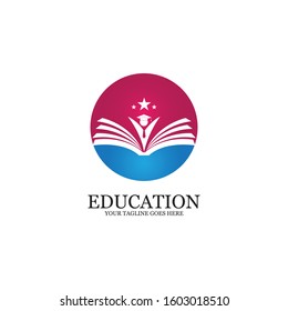 Education Logo Template vector icon illustration design