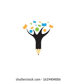 Education logo template vector icon design