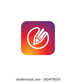 Diseño de icono vectorial de la plantilla del logotipo de educación
