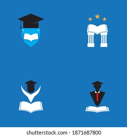 Diseño del icono de la plantilla de logotipo educativo