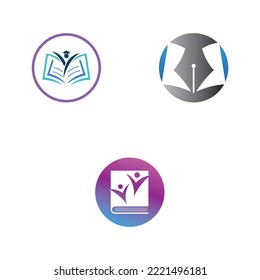 Education Logo Template vector icon illustration design