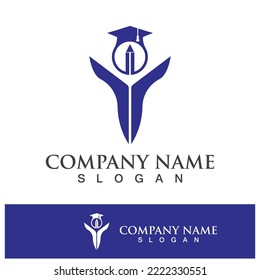 Diseño del icono de la plantilla del logotipo de educación