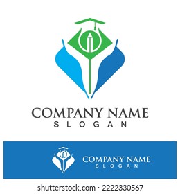 Education logo template vector icon illustration design
