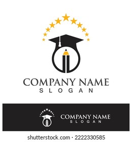 Education logo template vector icon illustration design