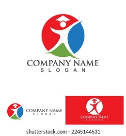 Education Logo Template vector icon illustration design