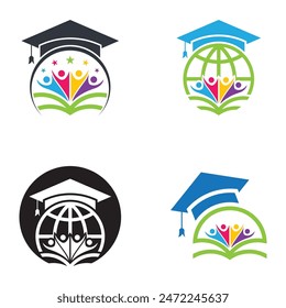 Educación logo Plantilla Vector icono diseño