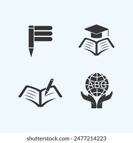 Education Logo Template vector icon illustration design