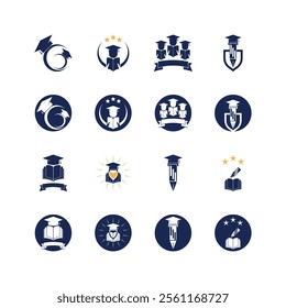 Education Logo Template vector icon illustration design