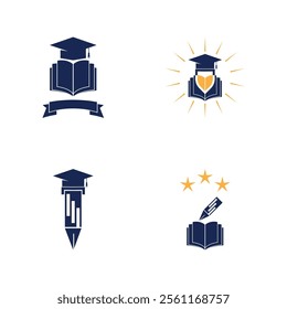 Education Logo Template vector icon illustration design