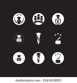 Education Logo Template vector icon illustration design