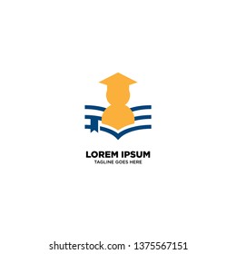 Education logo template, vector illustration - Vector