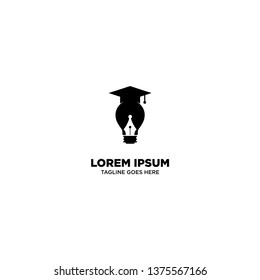 Education logo template, vector illustration - Vector