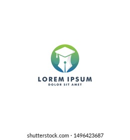 Education logo template vector illustration