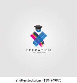 Education Logo template, vector logo for international school identity, Education logo, creative vector logo design,education icon,emblem shapes,illustration element