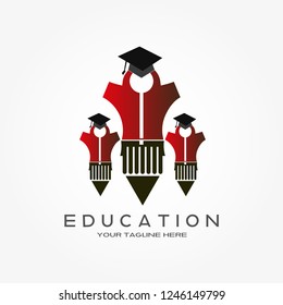 Education logo templates, Education logo, creative vector logo design,education icon,emblem shapes,illustration element