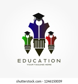Education logo templates, Education logo, creative vector logo design,education icon,emblem shapes,illustration element