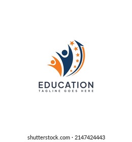 Bildungs-Logo-Vorlagen. Logo-Vektor erfolgreich.