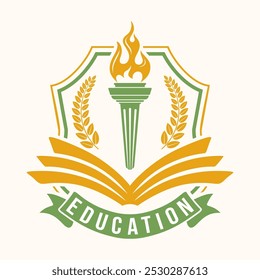 Education Logo for Universities, Elementary Schools, Junior High Schools and High Schools.