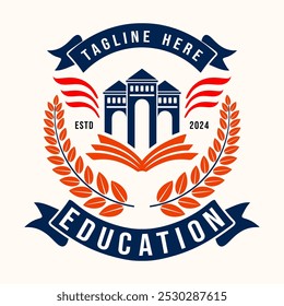 Education Logo for Universities, Elementary Schools, Junior High Schools and High Schools.