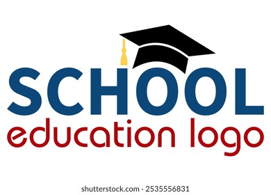 education logo for university college school and your business or company vector illustration isolated on white background