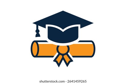 Education logo university icon vector cap symbol