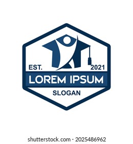 Bildungslogo, Universitätslogo, Vektorgrafik
