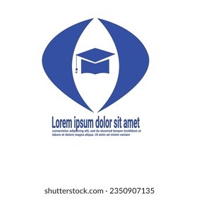 education logo vector blue isolated