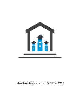 Education logo vector icon illustration