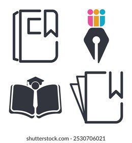 Ilustración de Plantilla de icono de Vector de logotipo de Educación