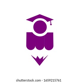 logo educativo vectorial plantilla moderna