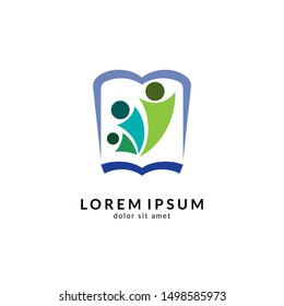 Education logo vector, suitable for school, college, university, campus, graduate, kids education, smart people and science symbol/icon design