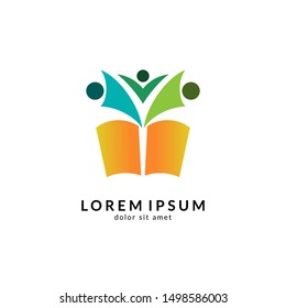 Education logo vector, suitable for school, college, university, campus, graduate, kids education, smart people and science symbol/icon design